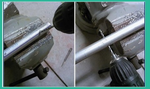 Просверлить отверстие на штанге Просверлить отверстие на штанге
